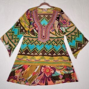 Z & L Floral Bathing Suit Coverup, Size L